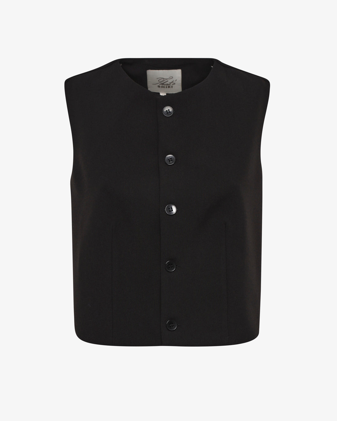 Gilet monopetto in manolana con bottoni