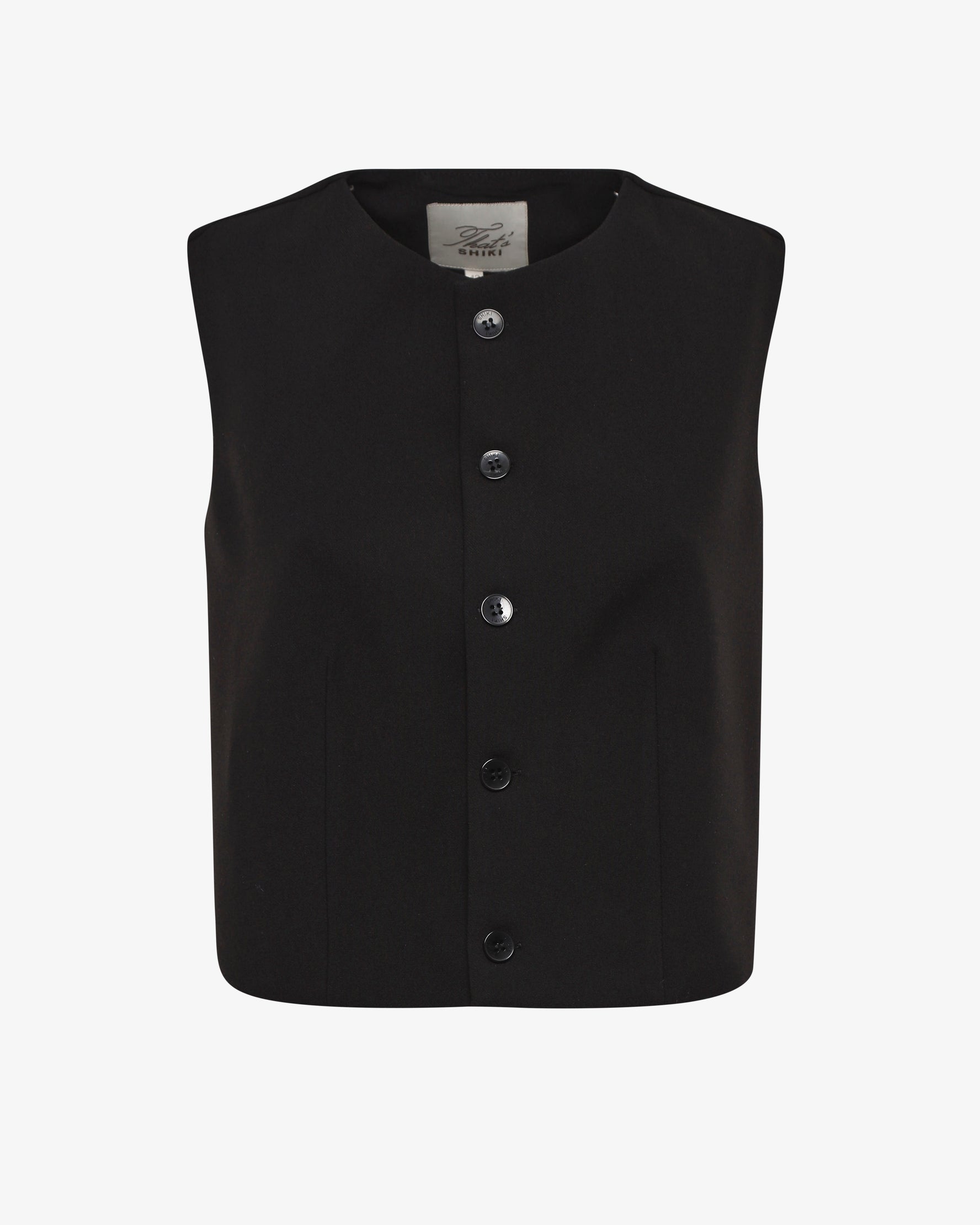 Gilet monopetto in manolana con bottoni