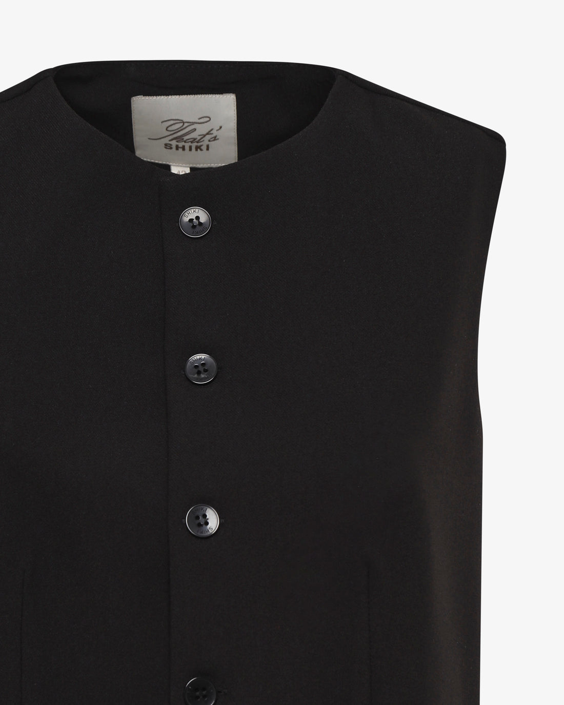 Gilet monopetto in manolana con bottoni