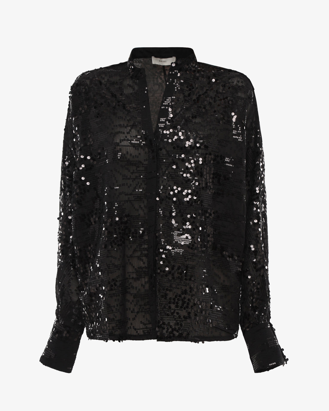 Camicia maniche lunghe in pailettes