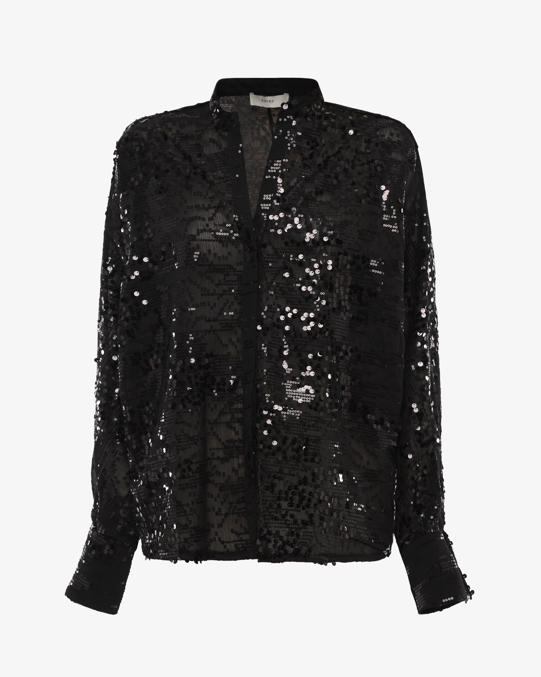 Camicia maniche lunghe in pailettes