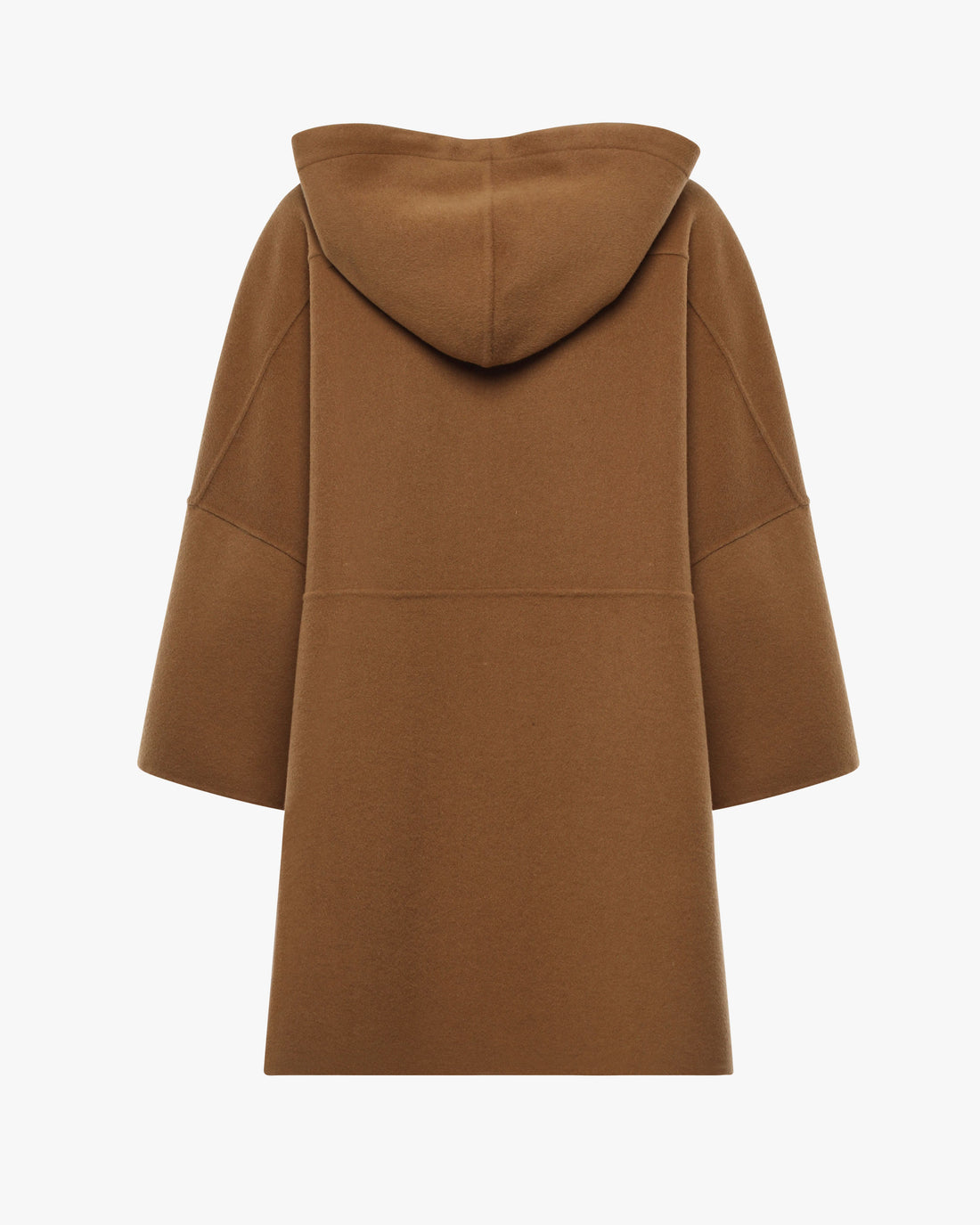Cappotto in panno con cappuccio e zip