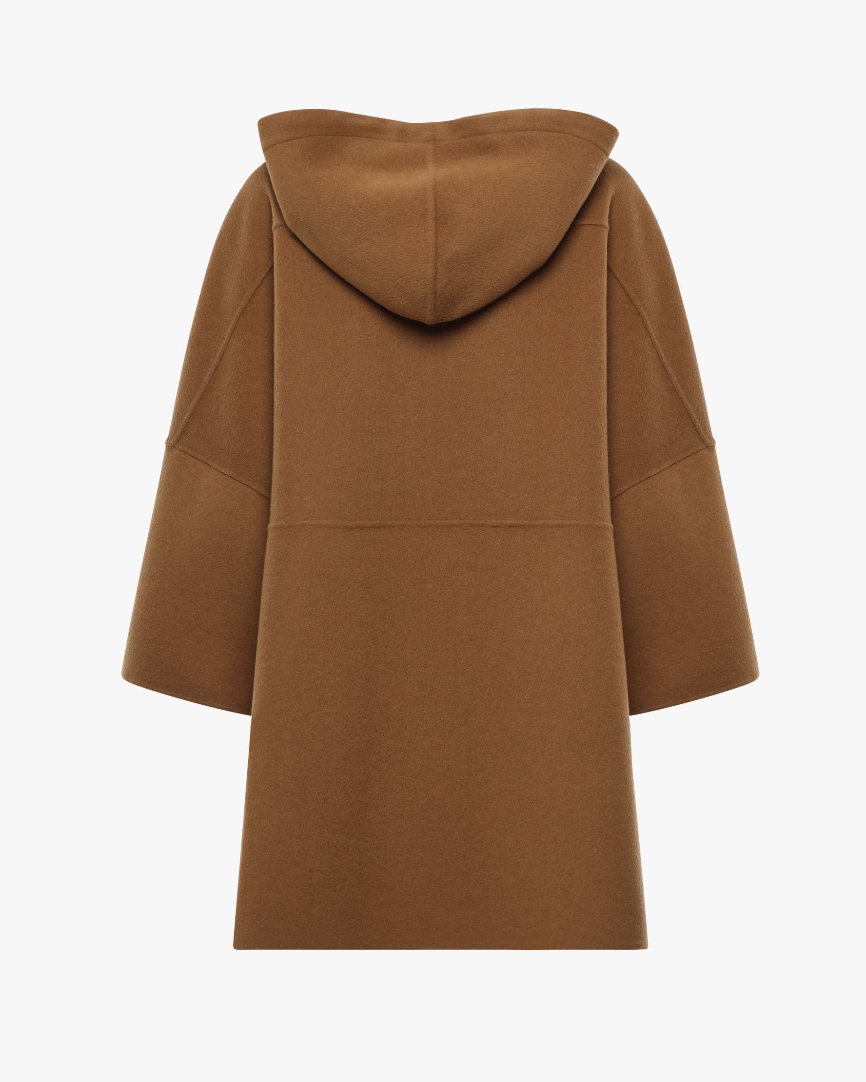Cappotto in panno con cappuccio e zip