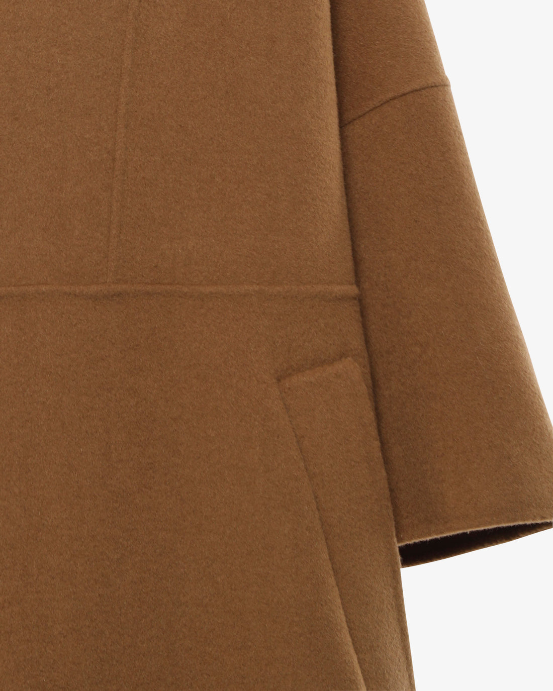 Cappotto in panno con cappuccio e zip