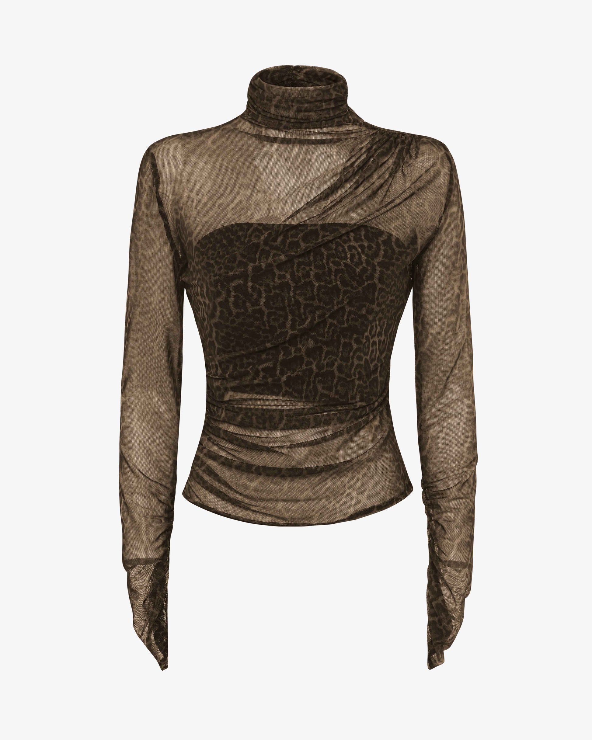 Aoulaydo Top a maniche lunghe in pizzo per le donne in rete a strati Aoulaydo Top a maniche lunghe in pizzo per le donne in rete a strati
