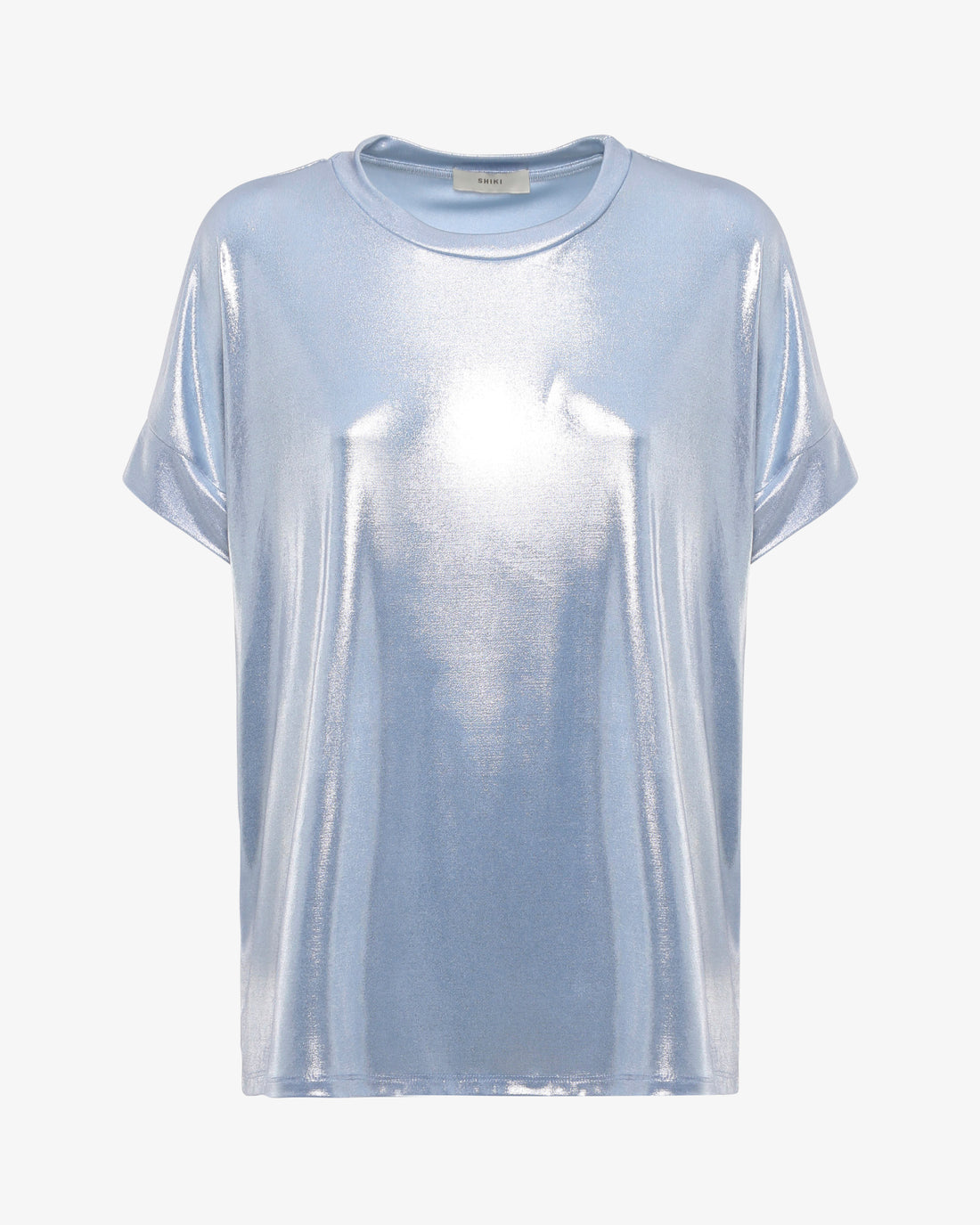 T-shirt in jersey metallizato