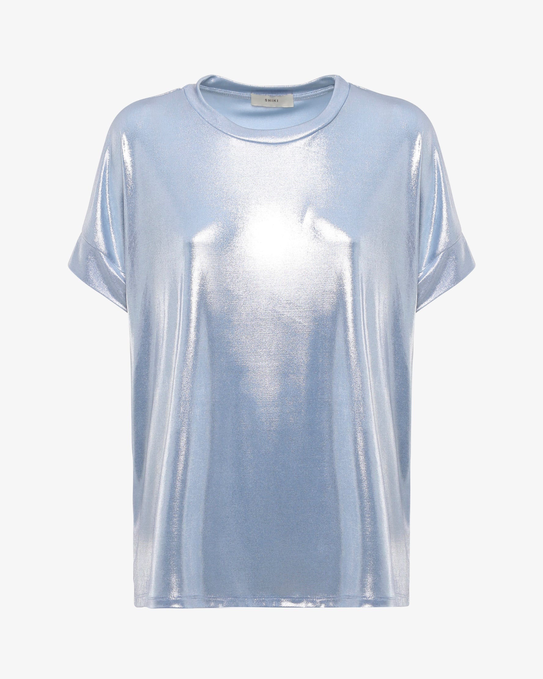 T-shirt in jersey metallizato