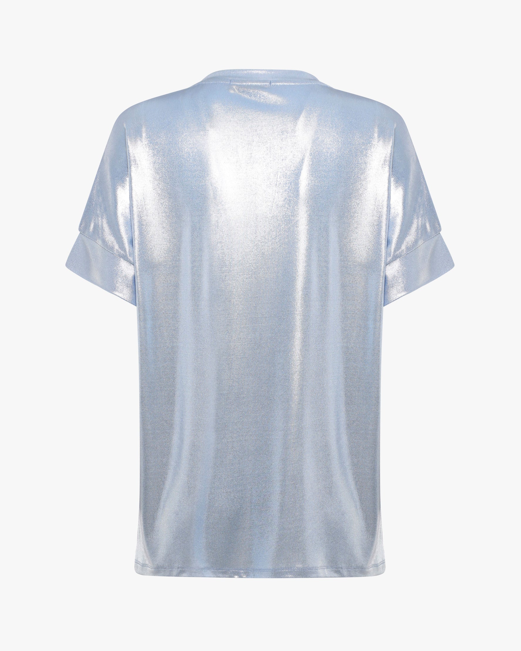 T-shirt in jersey metallizato