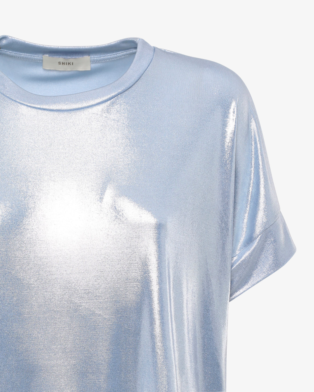 T-shirt in jersey metallizato