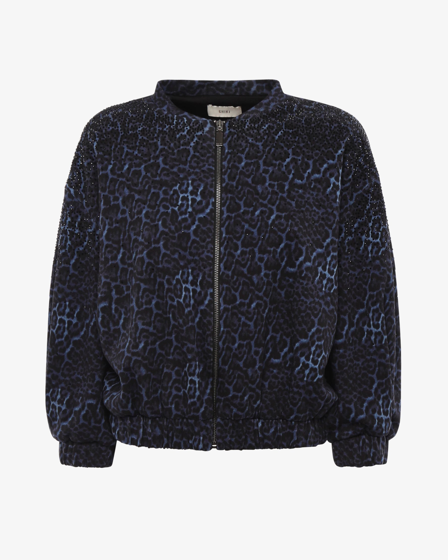 Felpa stampa animalier con zip
