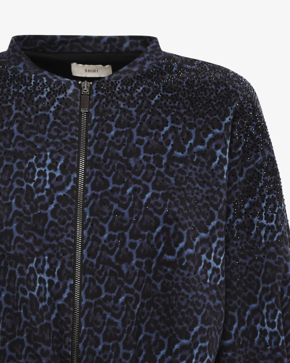 Felpa stampa animalier con zip