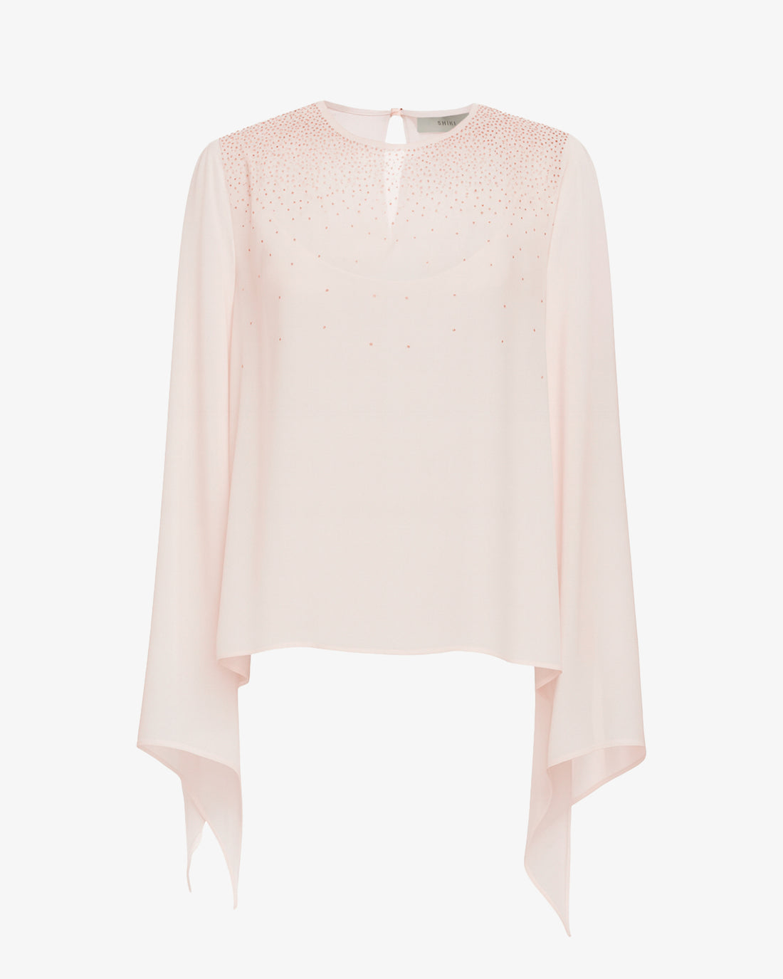 Blusa in georgette con maniche volant