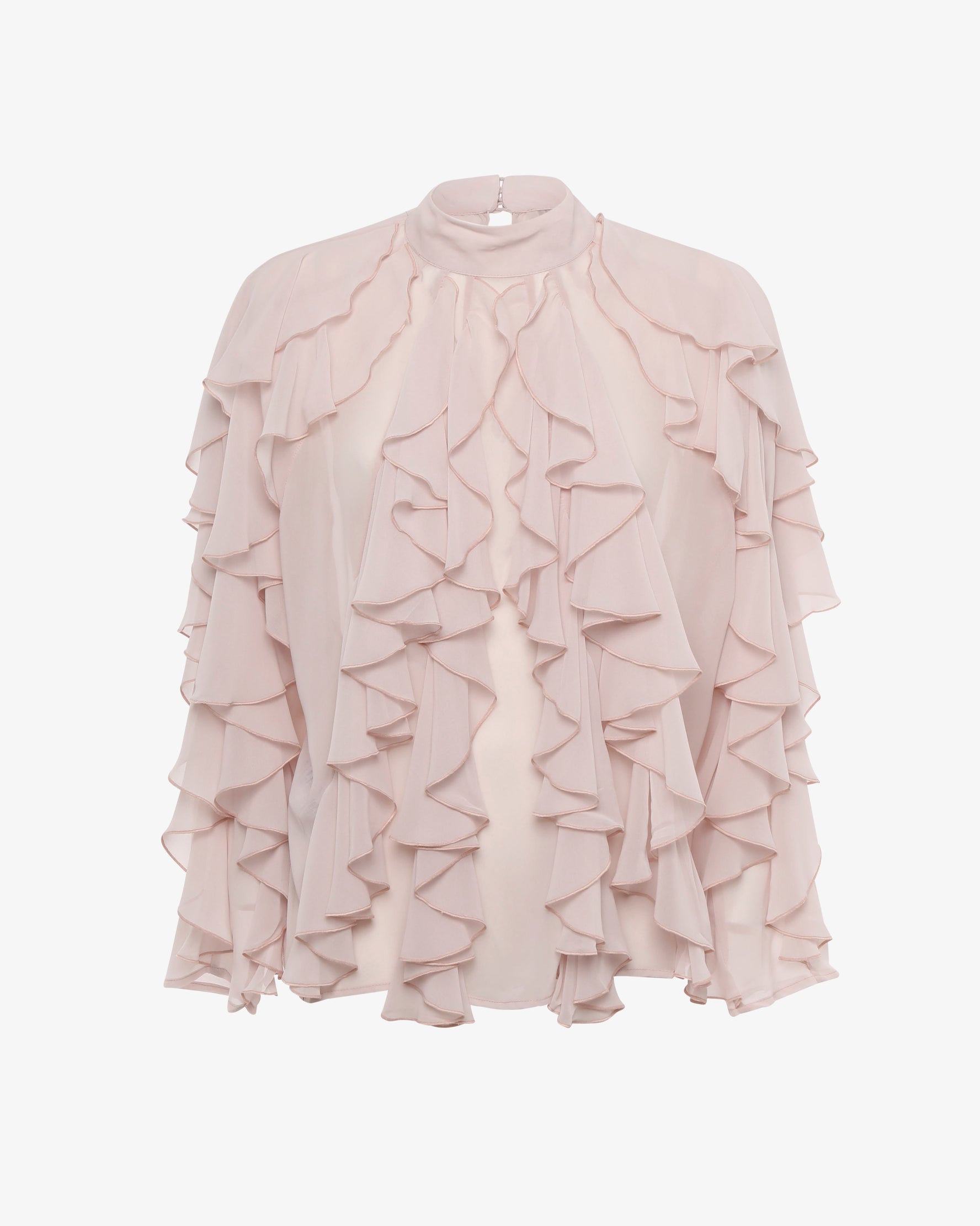 Blusa in georgette con rouches
