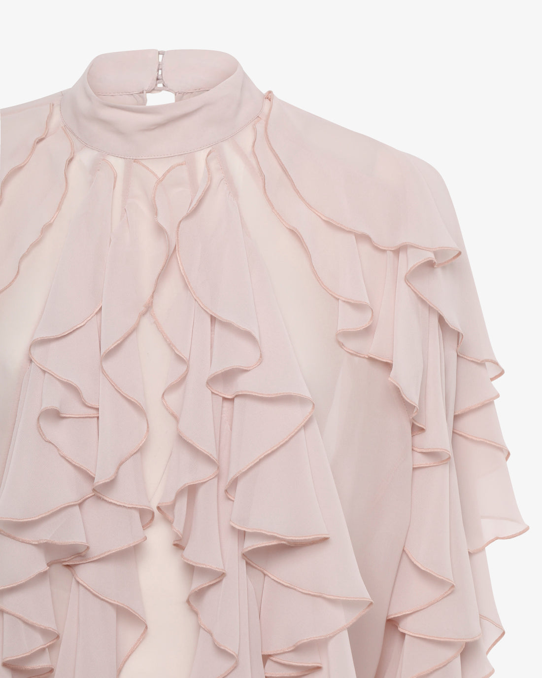 Blusa in georgette con rouches