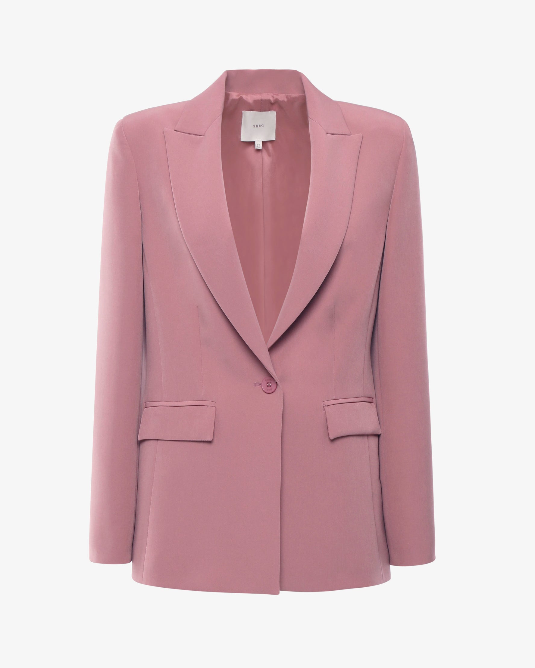 Tailleur con giacca monopetto e pantalone flare