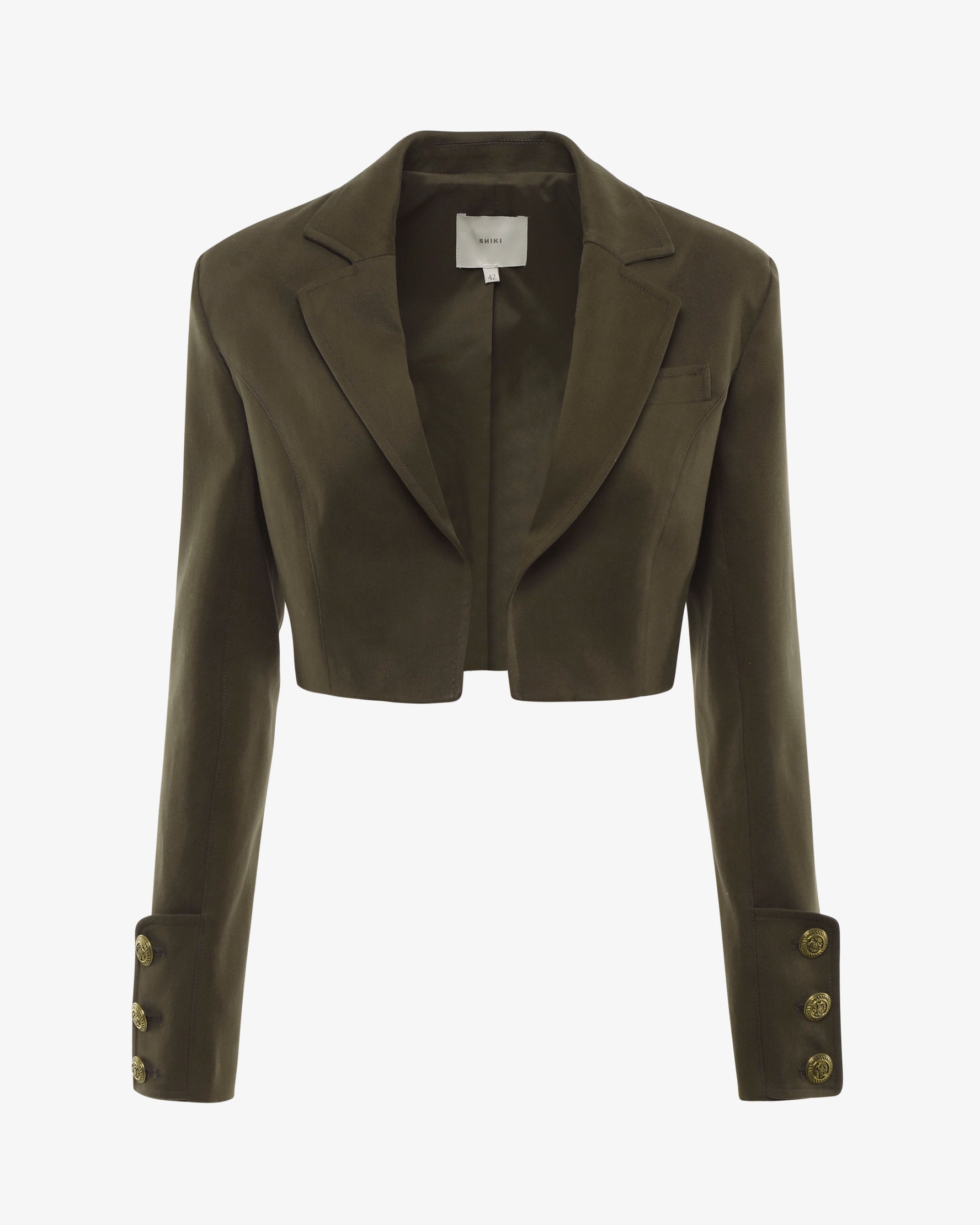 Tailleur con giacca cropped e pantalone flare