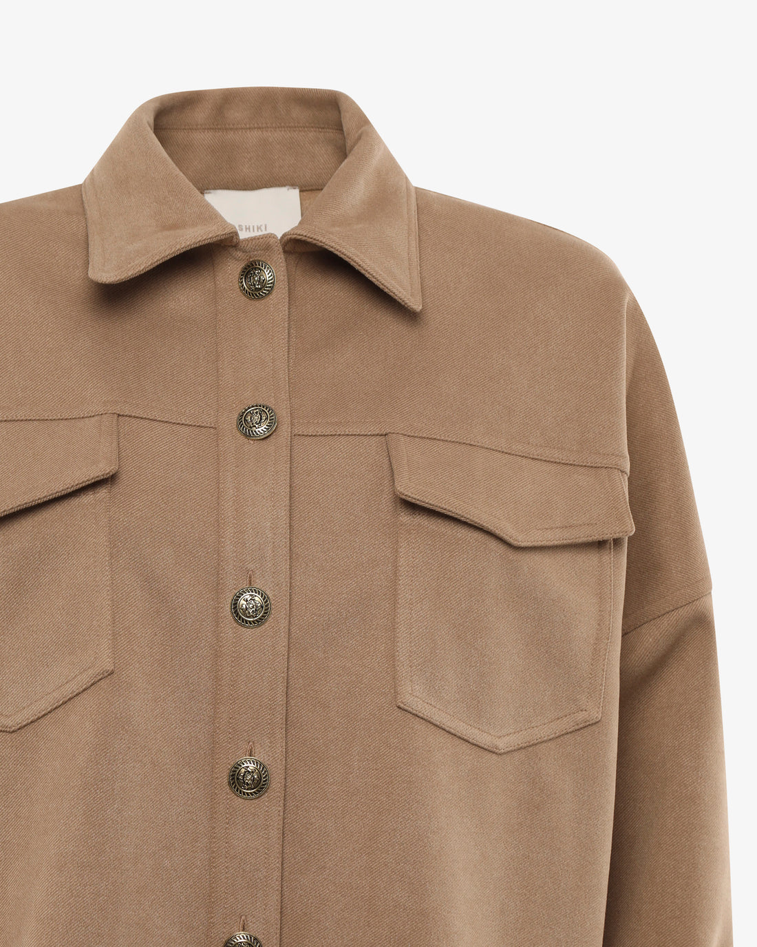 Overshirt con bottoni in metallo