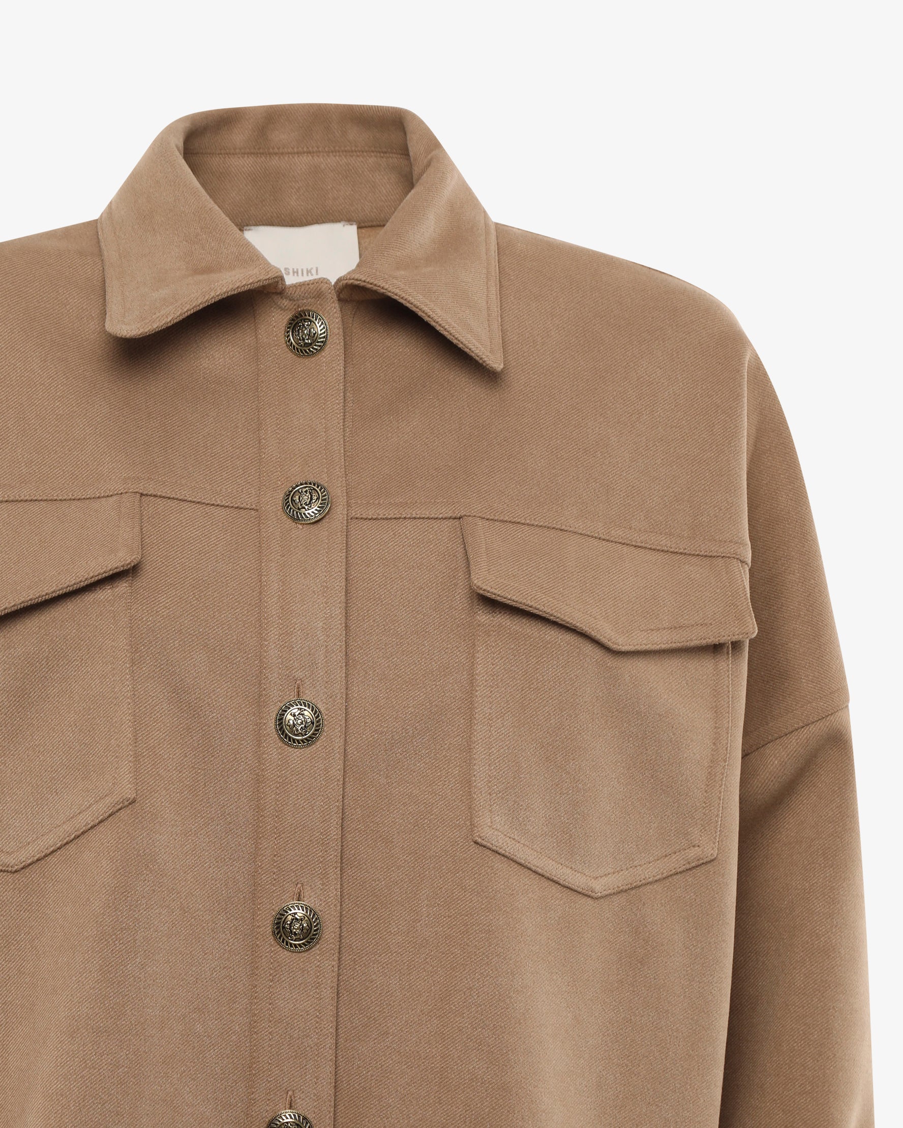 Overshirt con bottoni in metallo