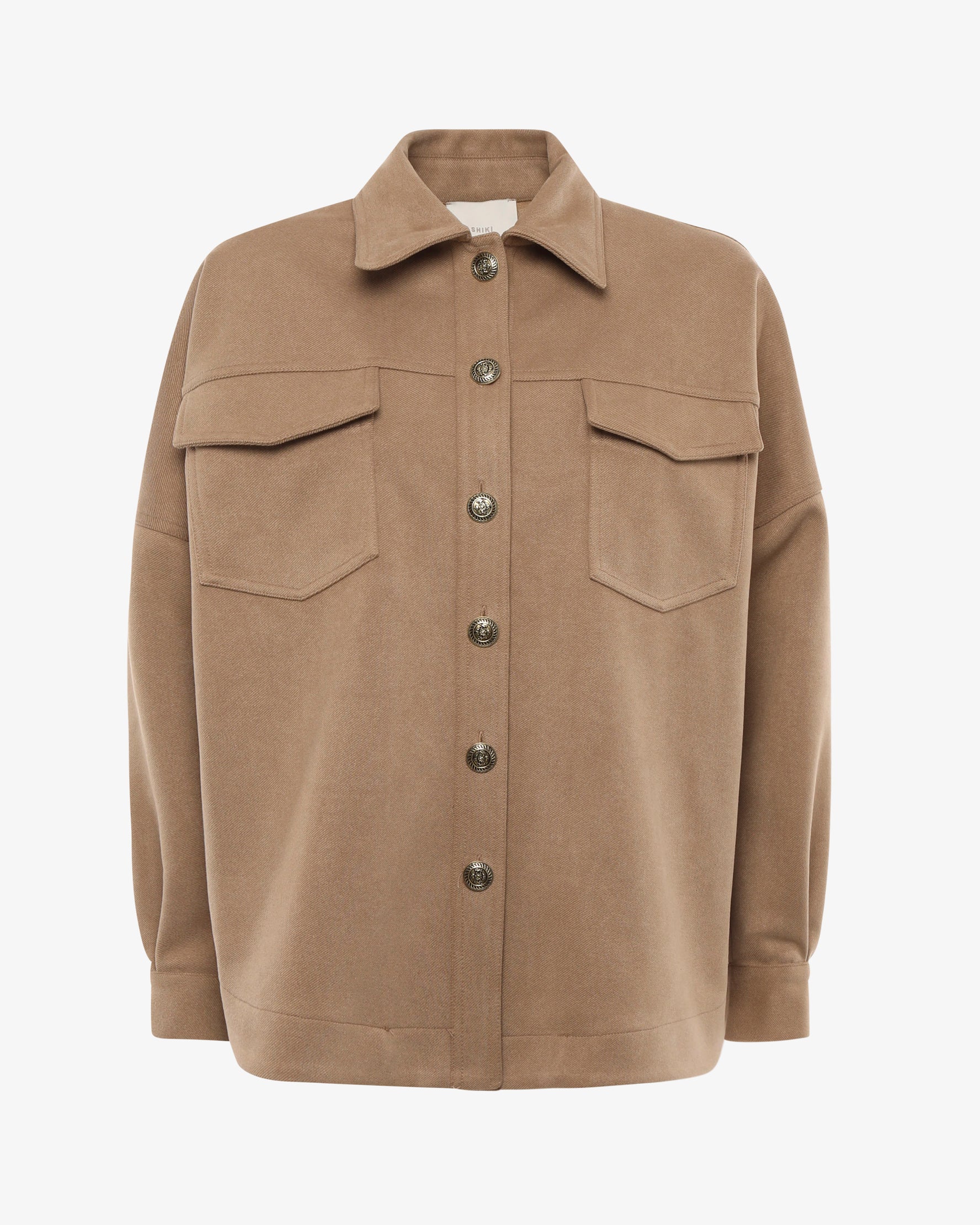 Overshirt con bottoni in metallo