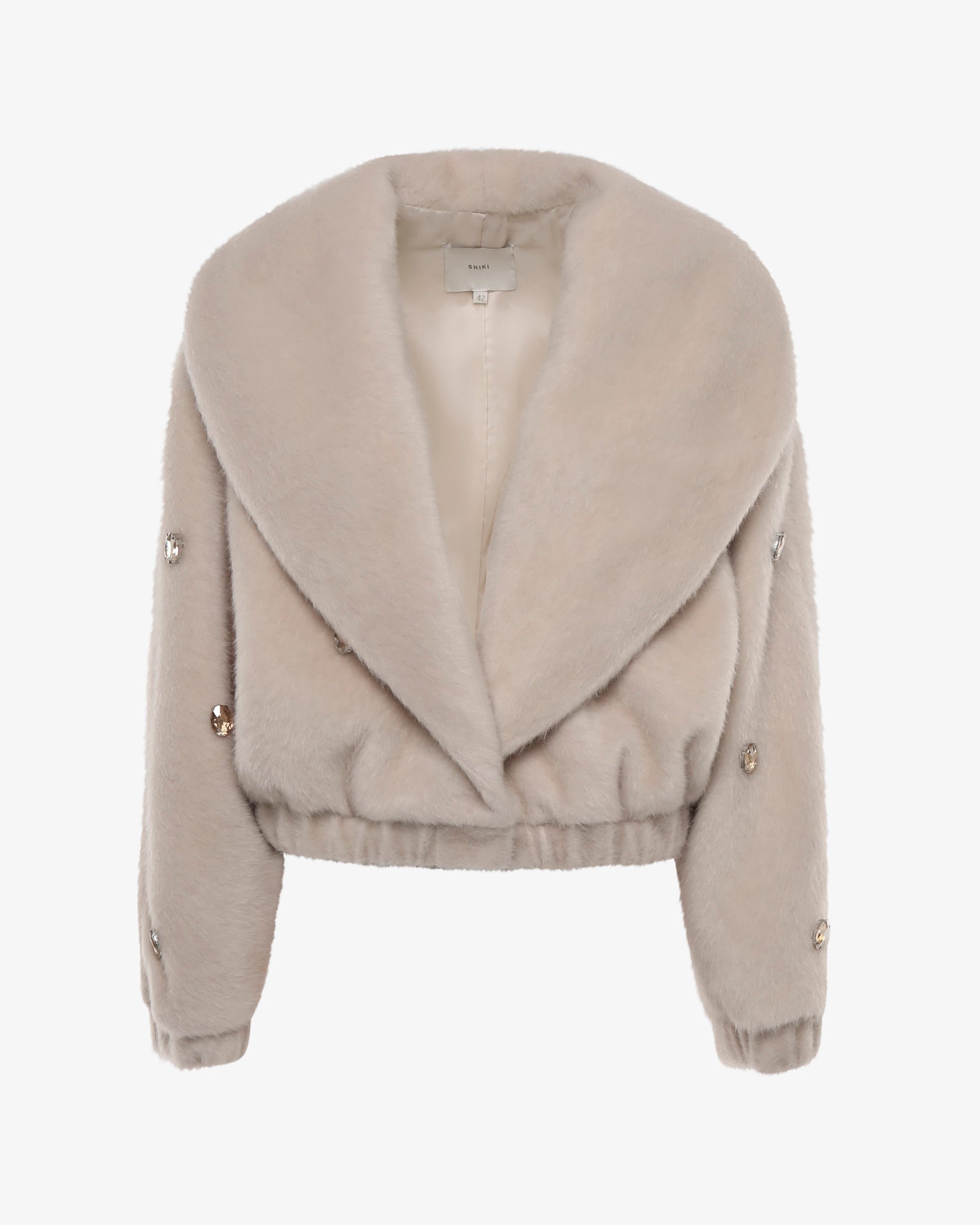 Giacca corta in panno e applicazioni