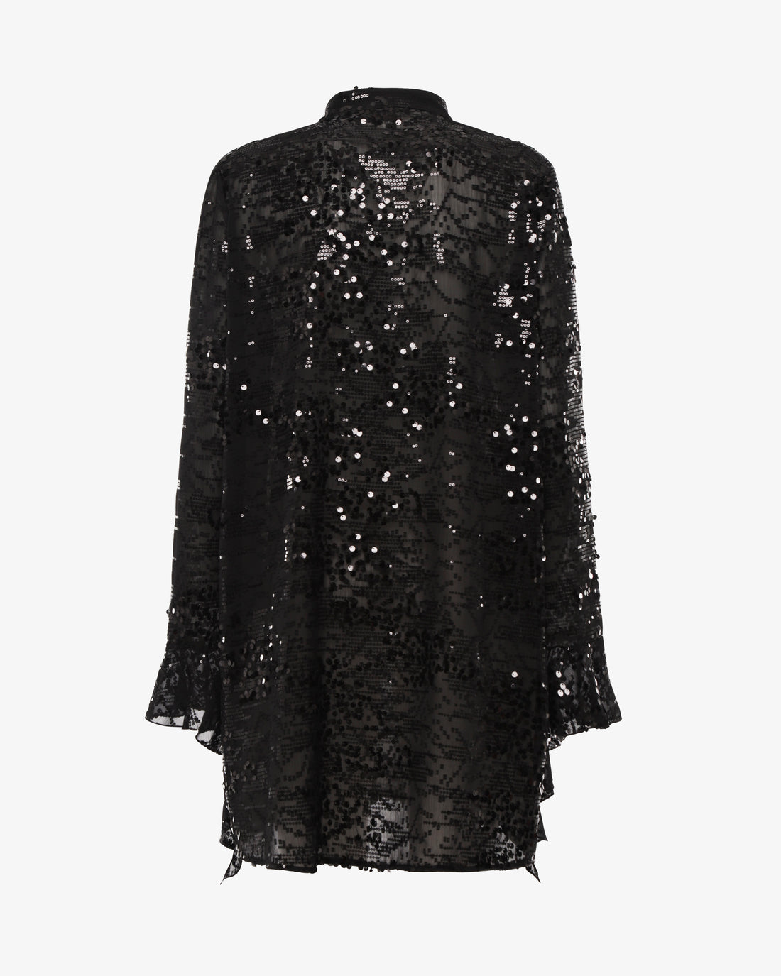 Mini abito camicia in pailettes