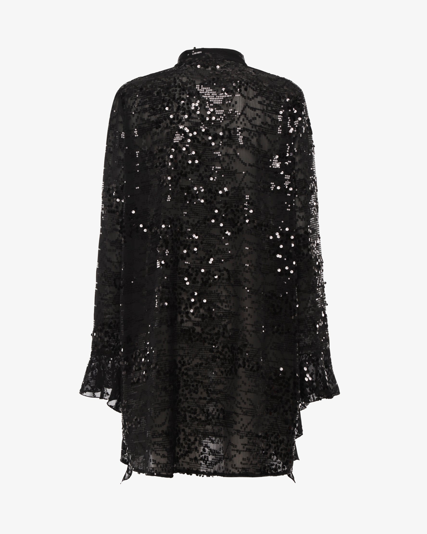 Mini abito camicia in pailettes