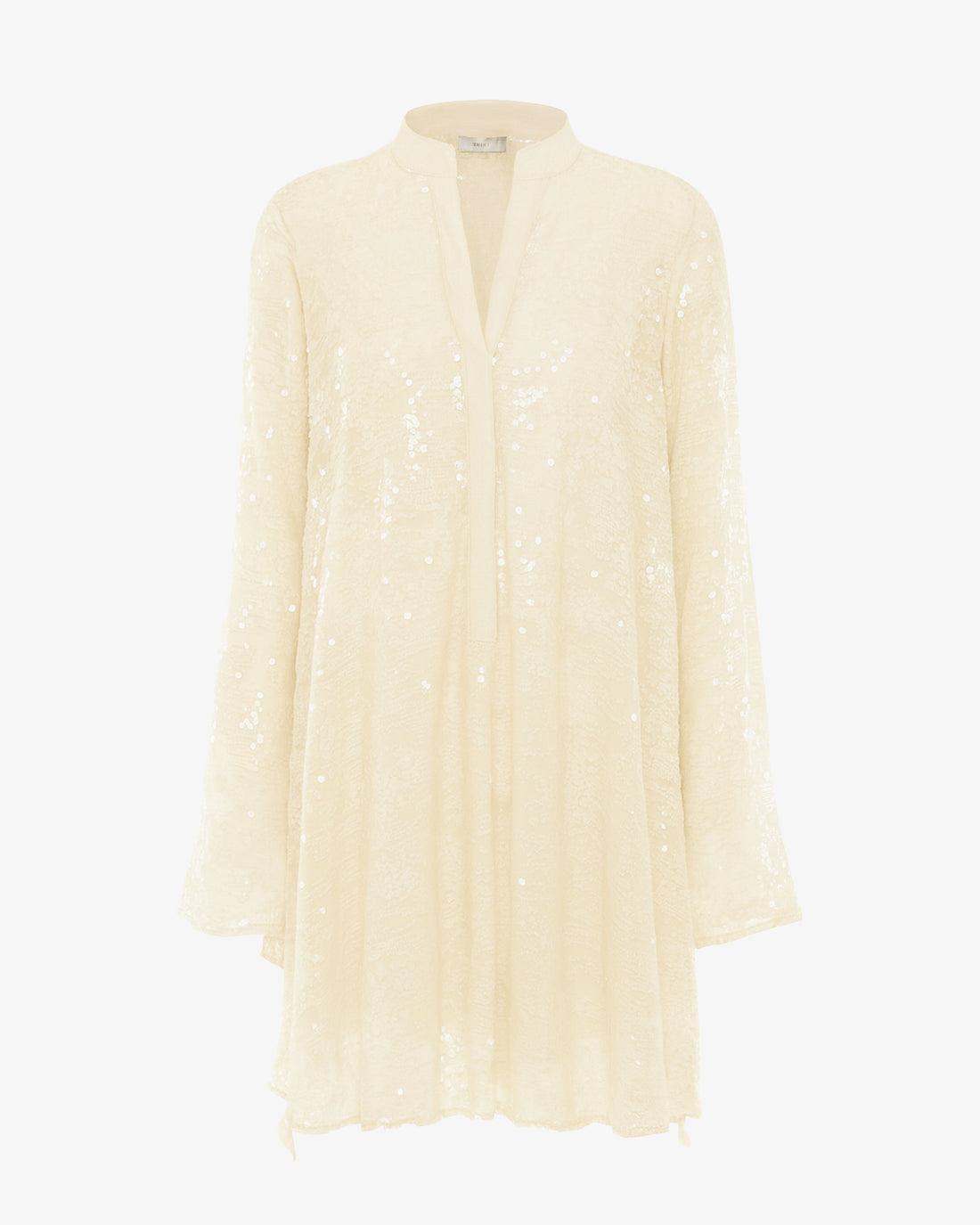 Mini abito camicia in pailettes