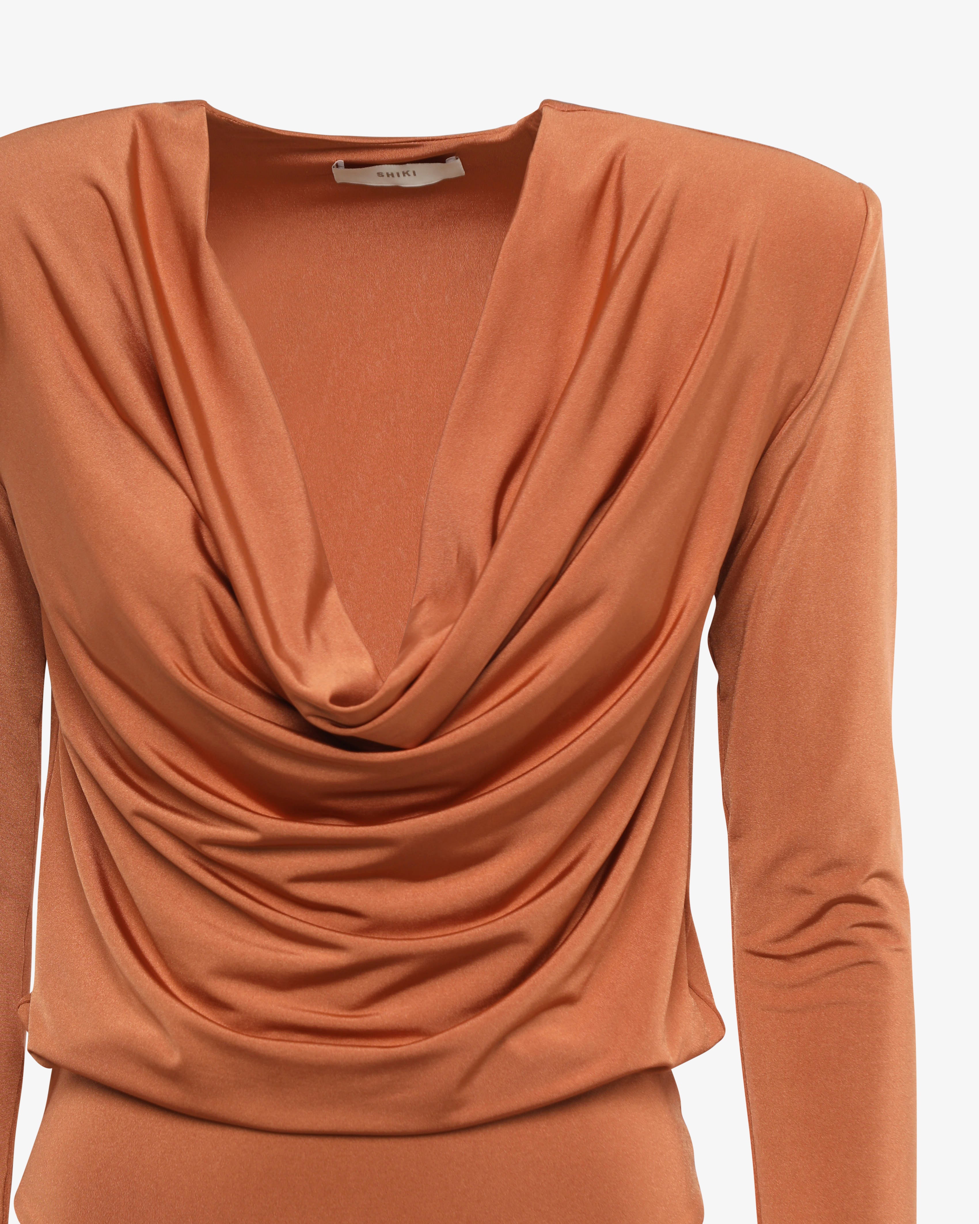 Rrongwn Body da donna a maniche lunghe, casual, a maniche lunghe, con scollo a U, doppio, foderato, elegante, a maniche lunghe, body da donna, beige., S Rrongwn Body da donna a maniche lunghe, casual, a maniche lunghe, con scollo a U, doppio, foderato, elegante, a maniche lunghe, body da donna, beige., S