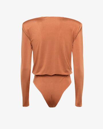 Body elegante da donna con collo alto e aniche lunghe, in tessuto lavorato a aglia tinta unita, lavabile in lavatrice, adatto per l'autunno/inverno | SHEIN ITALIA
