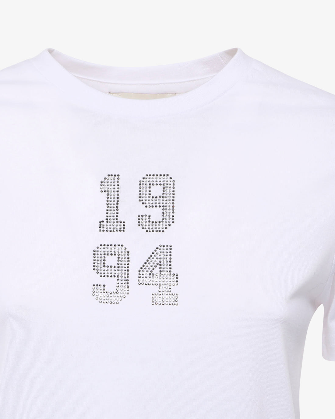 T-shirt in cotone con dettaglio strass