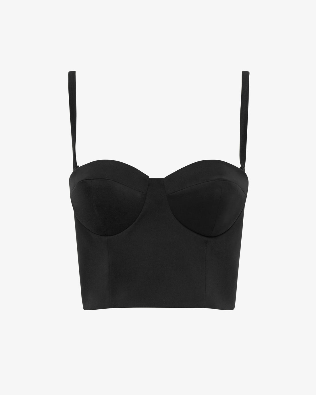 Top bustier con coppe e spalline