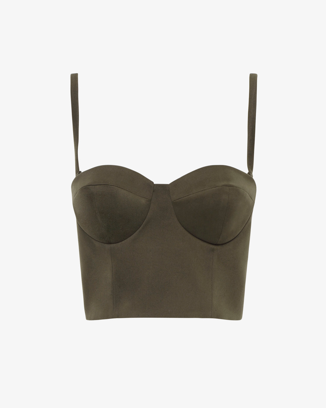 Top bustier con coppe e spalline