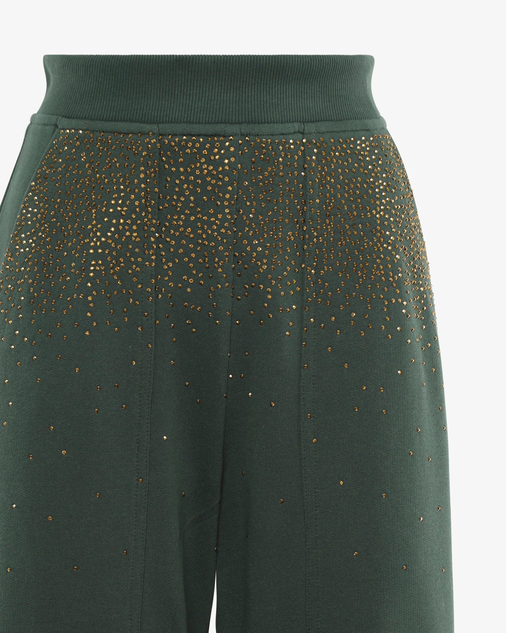 Pantalone di felpa gamba larga e dettagli lurex