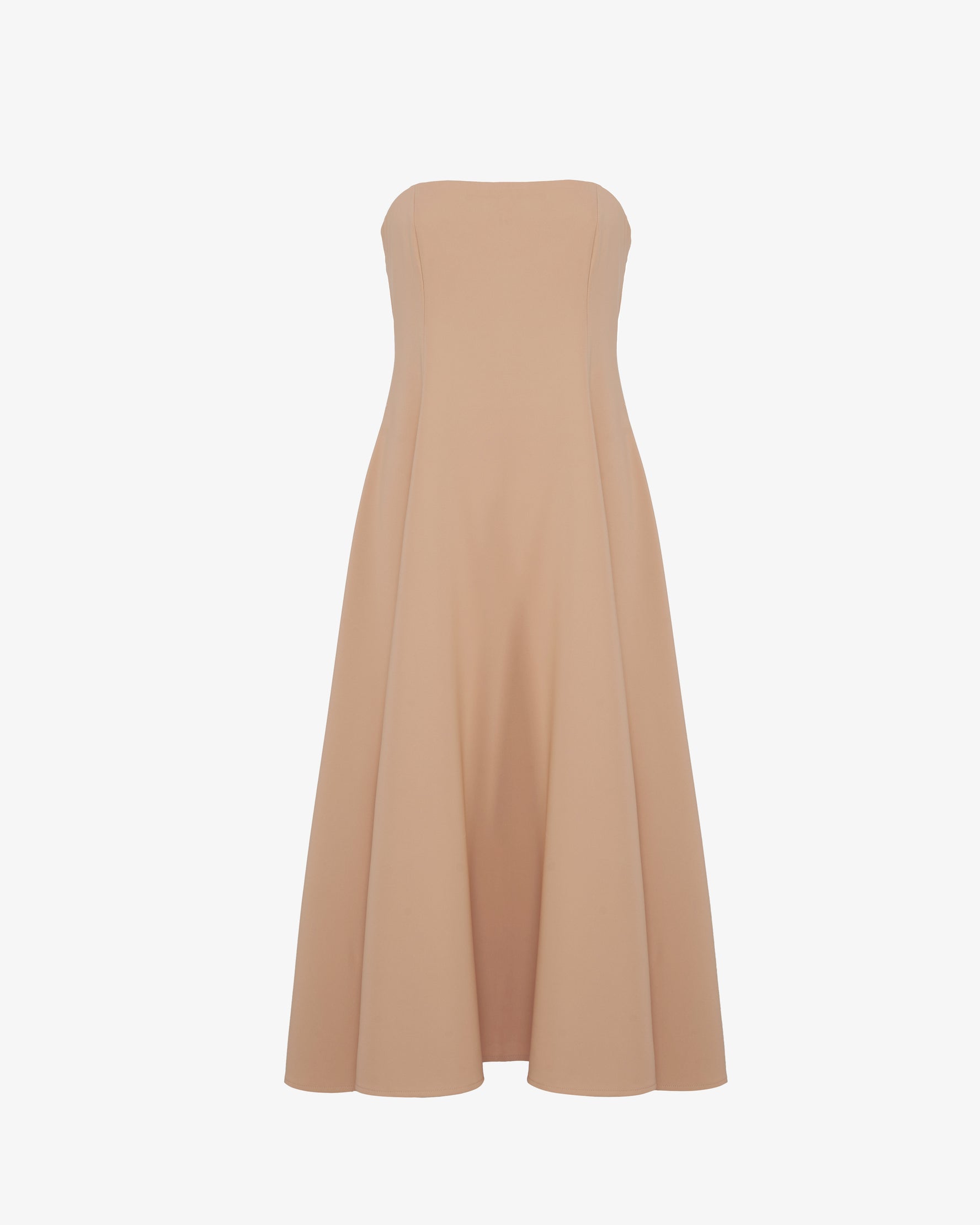 Abito bustier con gonna ampia