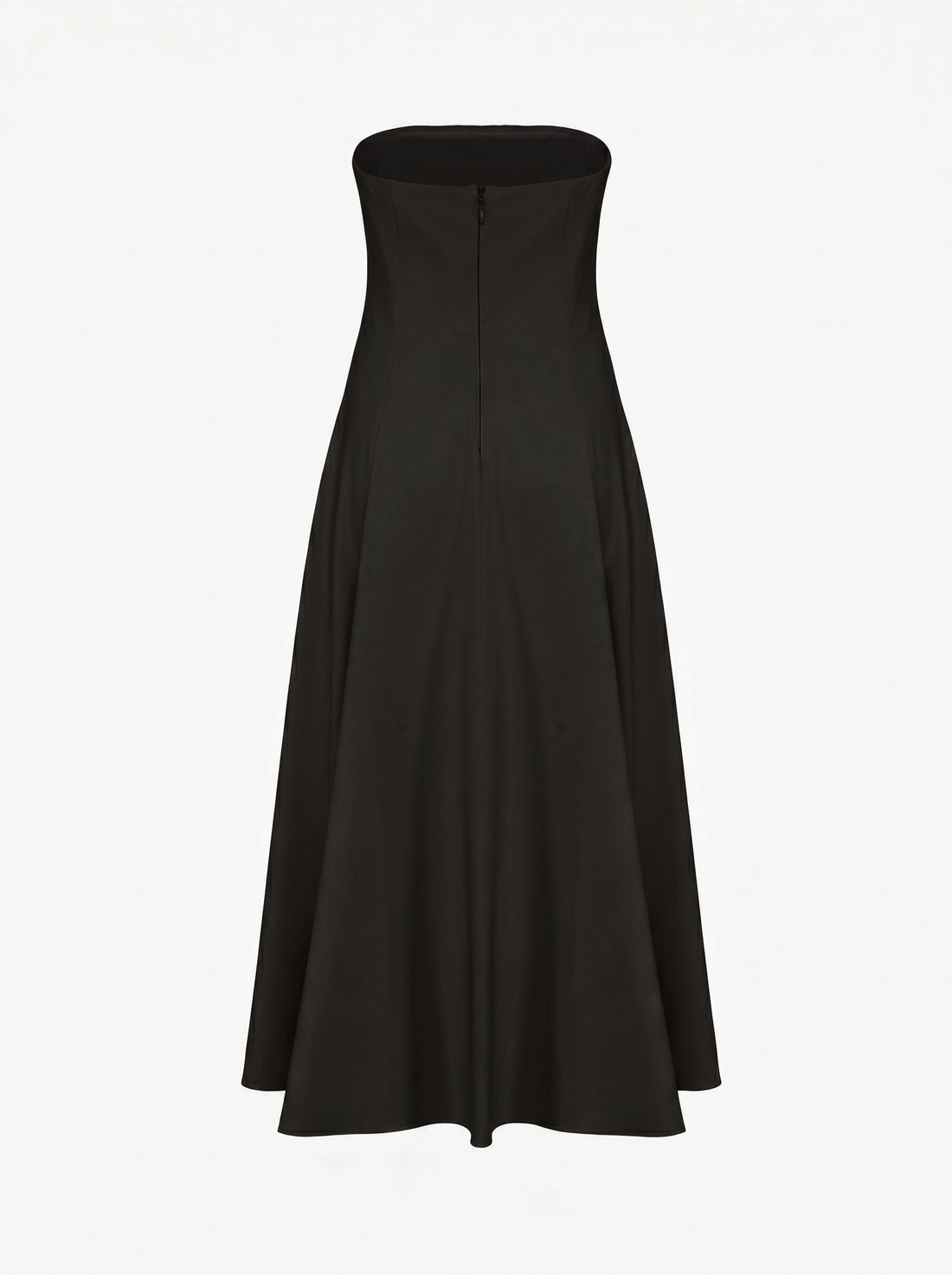 Abito bustier con gonna ampia
